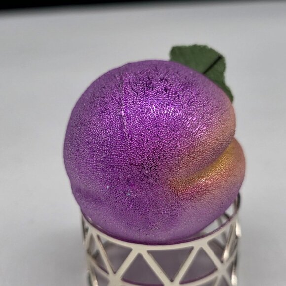 Inge Glas Sugar Coated Plum German Glass Christmas Ornament Purple 2" - Picture 5 of 6